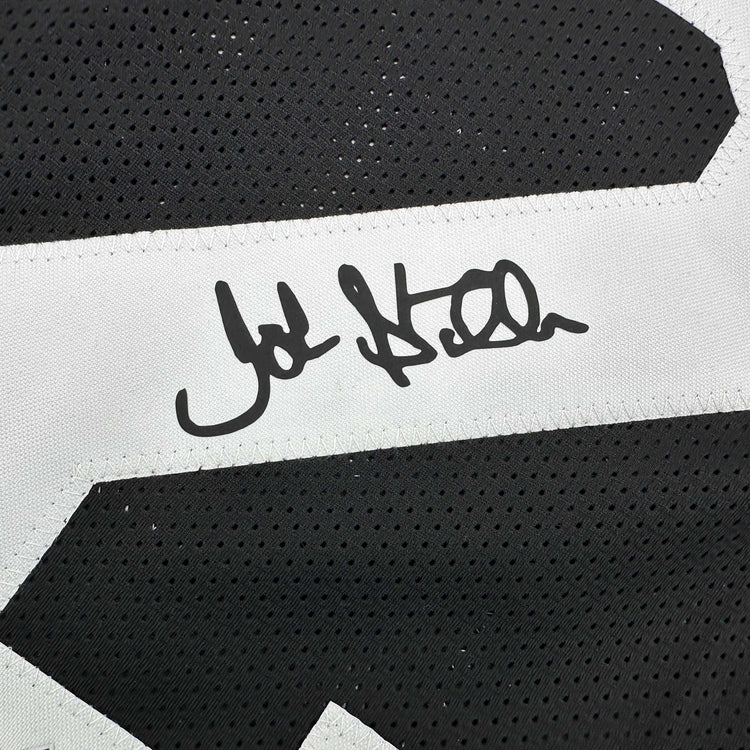 Framed Facsimile Autographed John Stallworth 35x39 Pittsburgh Black Reprint Laser Auto Football Jersey