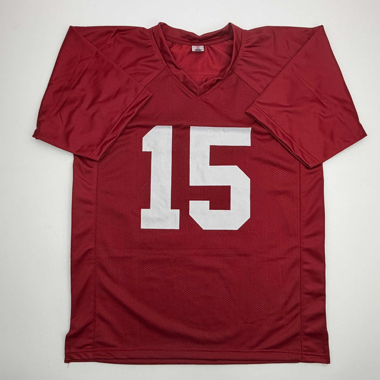 Facsimile Autographed Tyler Ty Simpson Alabama Red Reprint Laser Auto College Football Jersey Size Men's XL