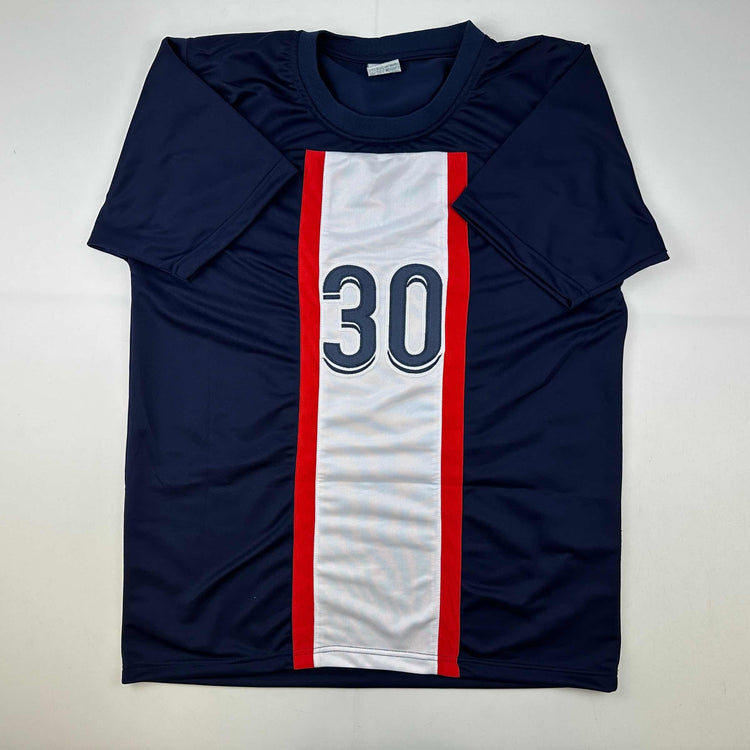 Facsimile Autographed Lionel Messi Leo PSG Blue Reprint Laser Auto Soccer Jersey Size Men's XL