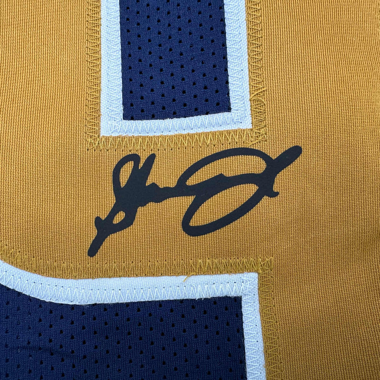 Facsimile Autographed Steven Jackson St. Louis Navy Blue Reprint Laser Auto Football Jersey Size Men's XL
