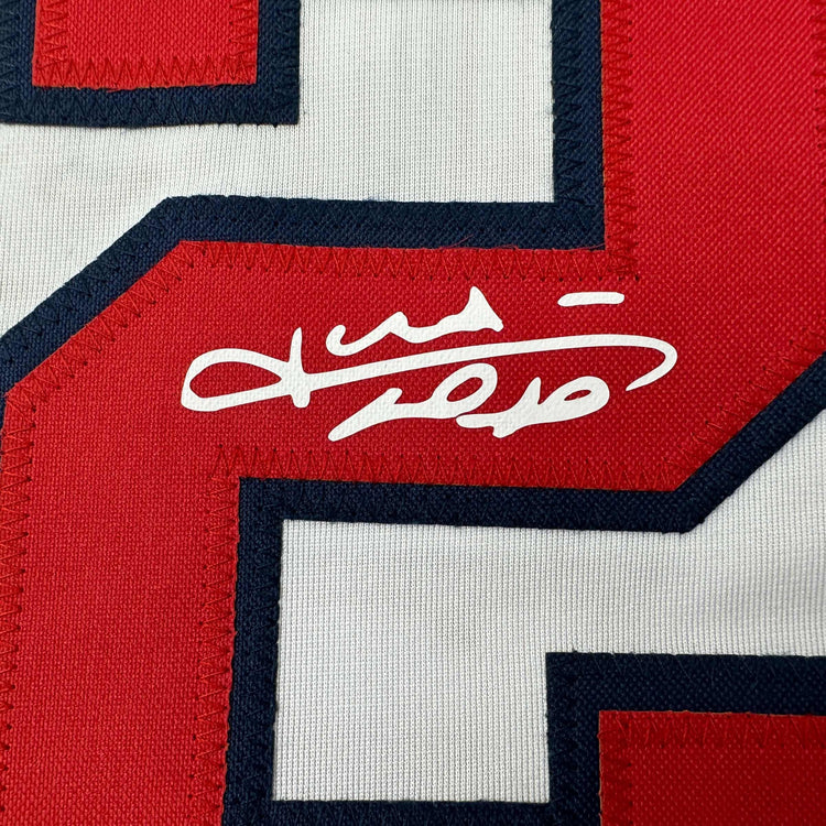 Facsimile Autographed Juan Soto Washington White Reprint Laser Auto Baseball Jersey Size Men's XL