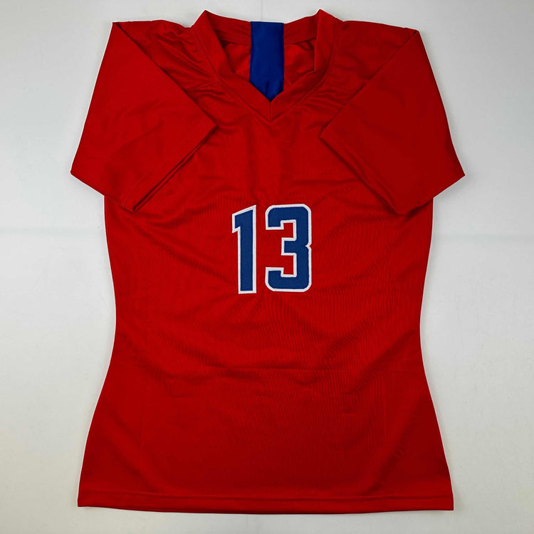 Facsimile Autographed Alex Morgan United States USA Red World Cup Reprint Laser Auto Soccer Jersey Size Men's XL