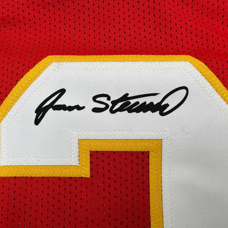 Facsimile Autographed Jan Stenerud Kansas City Red Reprint Laser Auto Football Jersey Size Men's XL