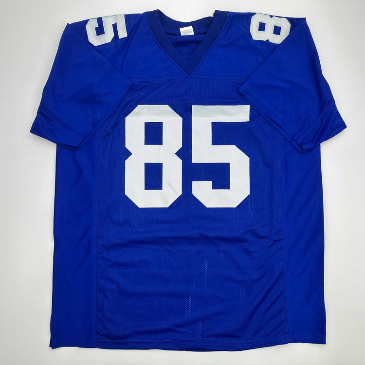 Facsimile Autographed David Tyree New York Blue Reprint Laser Auto Football Jersey Size Men's XL