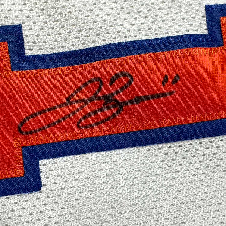 Autographed/Signed Jalen Brunson New York White Basketball Jersey PSA/DNA COA