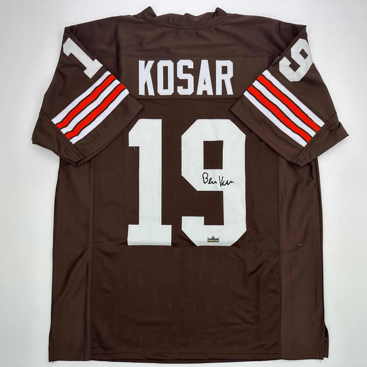 Facsimile Autographed Bernie Kosar Cleveland Brown Reprint Laser Auto Football Jersey Size Men's XL