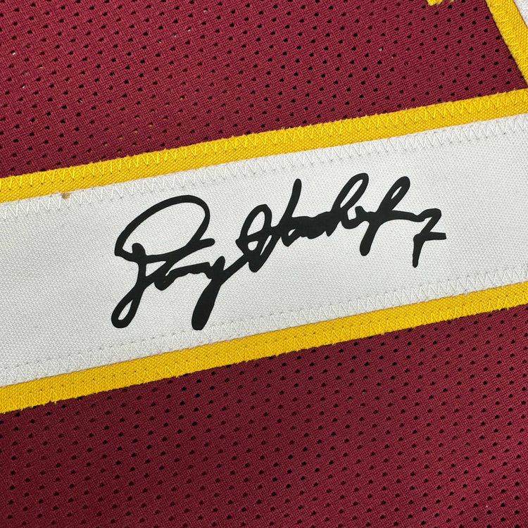 Facsimile Autographed Dwayne Haskins Jr. Washington Red Reprint Laser Auto Football Jersey Size Men's XL