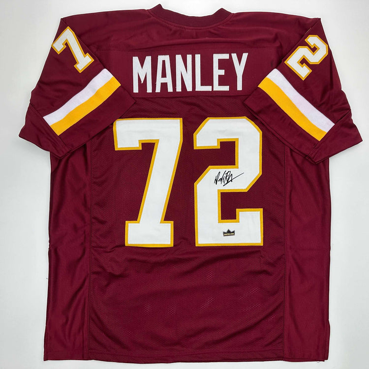 Facsimile Autographed Dexter Manley Washington Red Reprint Laser Auto Football Jersey Size Men's XL