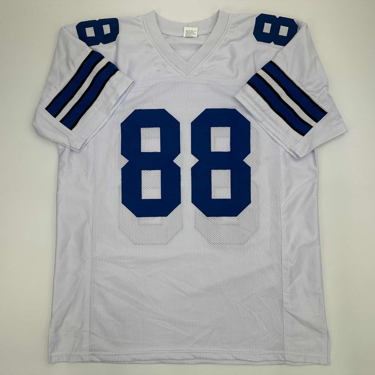 Facsimile Autographed Michael Irvin Dallas White Reprint Laser Auto Football Jersey Size Men's XL