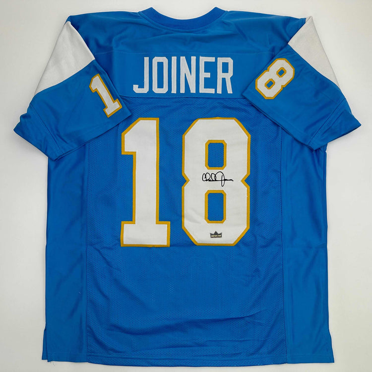 Facsimile Autographed Charlie Joiner San Diego Powder Blue Reprint Laser Auto Football Jersey Size Men's XL