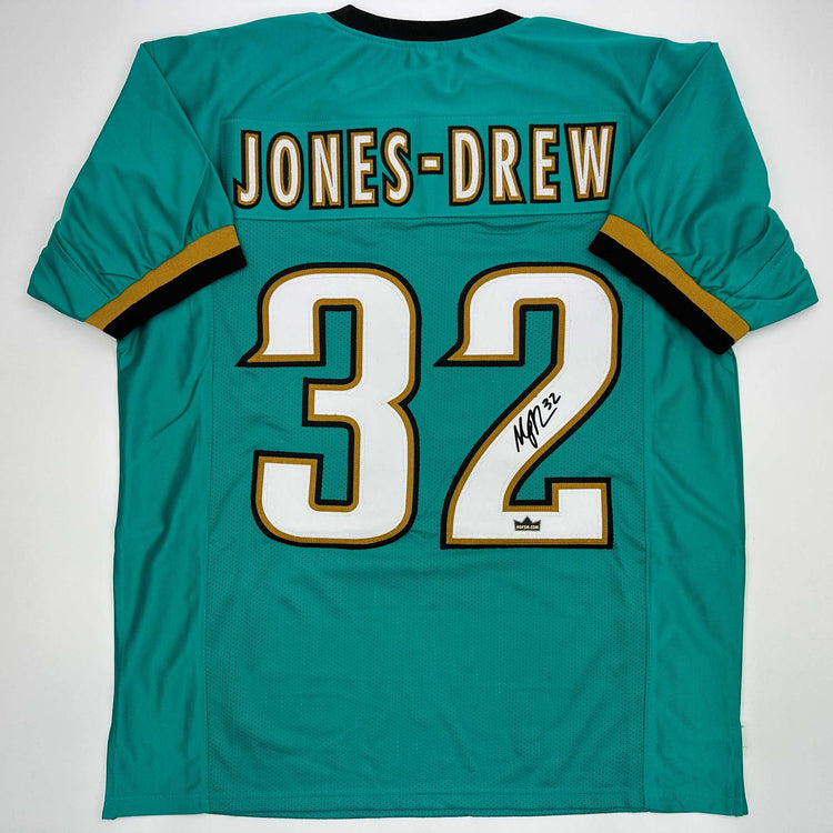 Facsimile Autographed Maurice Jones-Drew Jacksonville Teal Reprint Laser Auto Football Jersey Size Men's XL