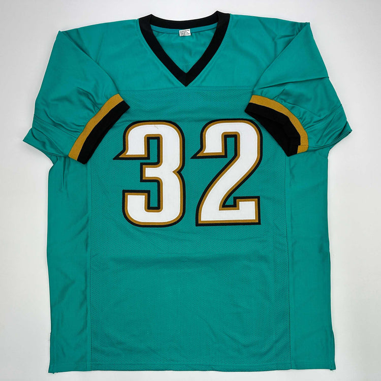 Facsimile Autographed Maurice Jones-Drew Jacksonville Teal Reprint Laser Auto Football Jersey Size Men's XL