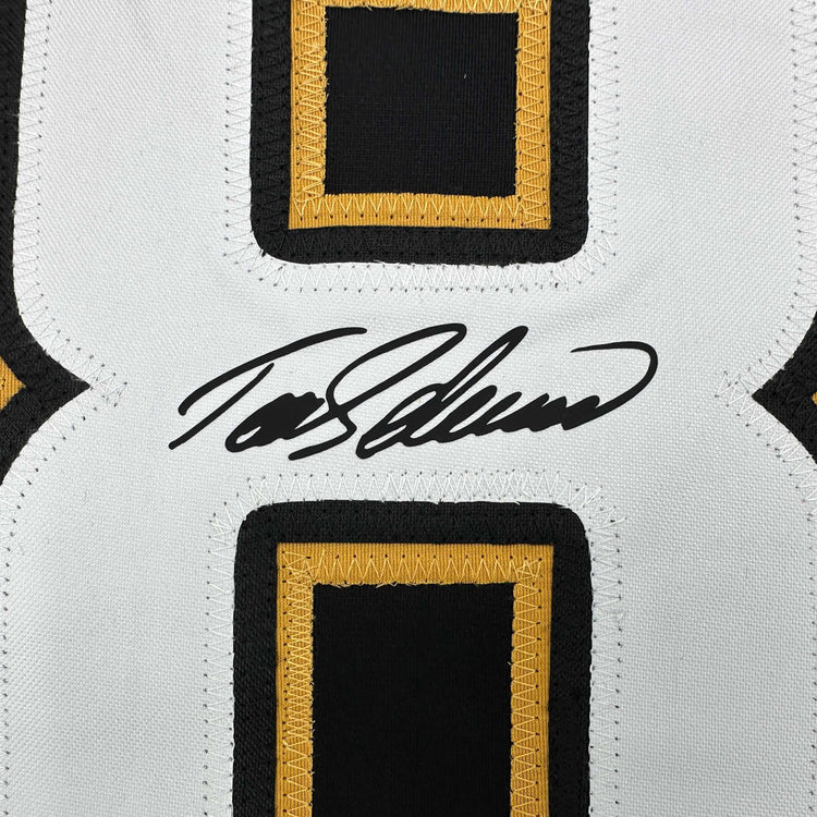 Facsimile Autographed Teemu Selanne Anaheim Black Reprint Laser Auto Hockey Jersey Size Men's XL