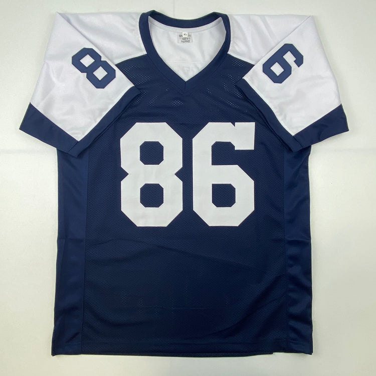 Autographed/Signed Dalton Schultz Dallas Thanksgiving Day Football Jersey JSA COA
