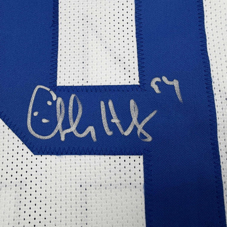 Autographed/Signed Charles Haley Dallas White Football Jersey JSA COA