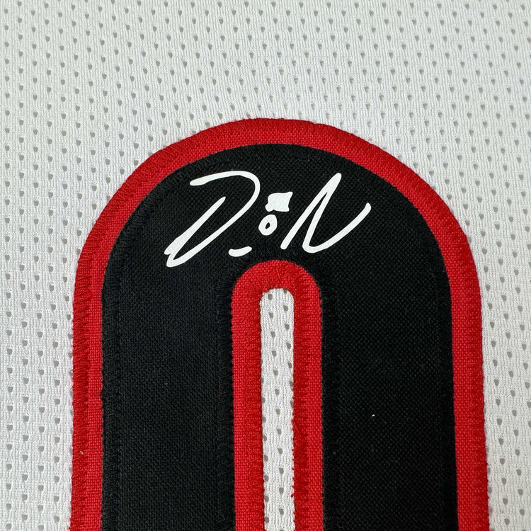 Facsimile Autographed Damian Lillard Portland White Reprint Laser Auto Basketball Jersey Size Men's XL