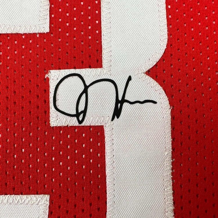 Facsimile Autographed James Harden Houston Red Reprint Laser Auto Basketball Jersey Size Men's XL