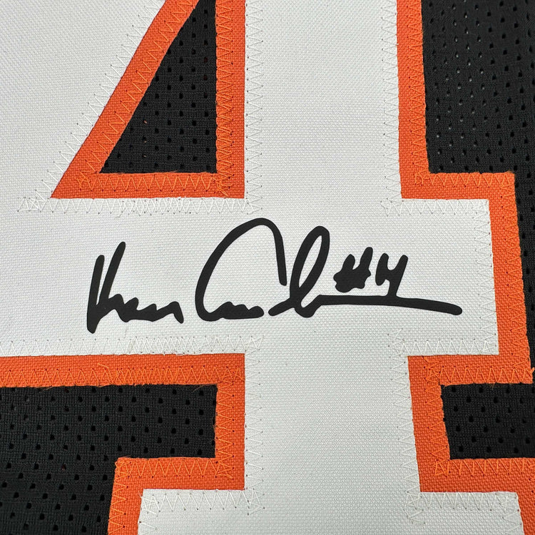 Framed Facsimile Autographed Ken Anderson 35x39 Cincinnati Black Reprint Laser Auto Football Jersey