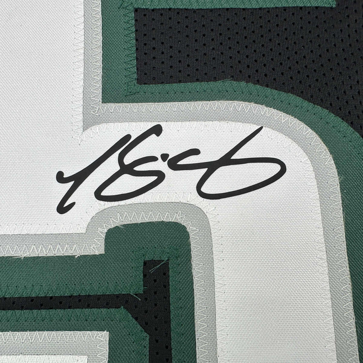Framed Facsimile Autographed LeSean McCoy 35x39 Philadelphia Black Reprint Laser Auto Football Jersey