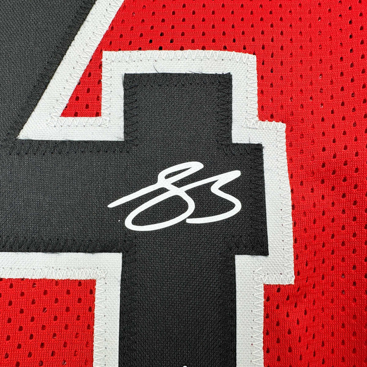 Facsimile Autographed Scottie Barnes Toronto Red Reprint Laser Auto Basketball Jersey Size Men's XL