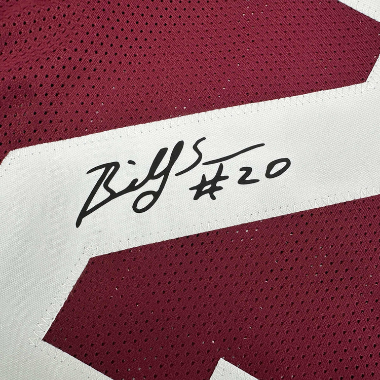 Facsimile Autographed Billy Sims Oklahoma Red Reprint Laser Auto College Football Jersey Size Men's XL