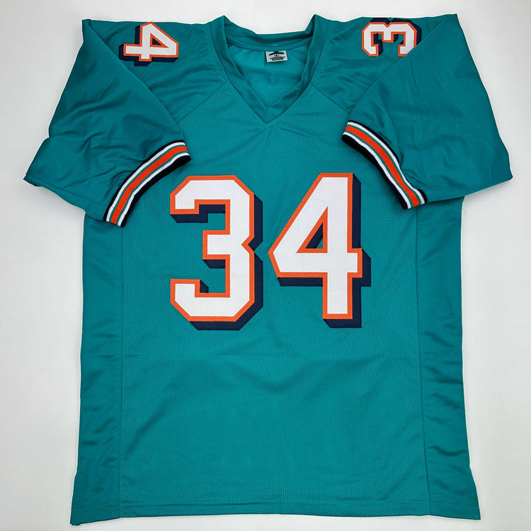 Facsimile Autographed Ricky Williams Miami Teal Reprint Laser Auto Football Jersey Size Men's XL