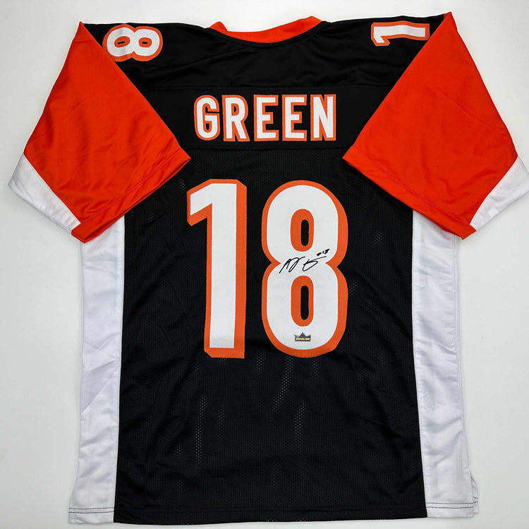 Facsimile Autographed A.J. AJ Green Cincinnati Black Reprint Laser Auto Football Jersey Size Men's XL