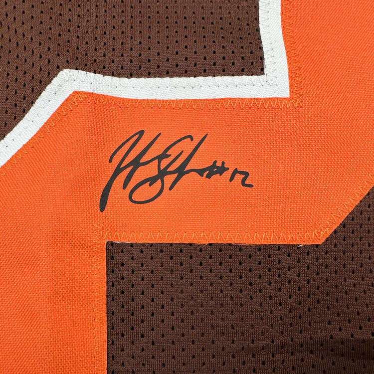 Framed Facsimile Autographed Josh Gordon 35x39 Cleveland Brown Reprint Laser Auto Football Jersey