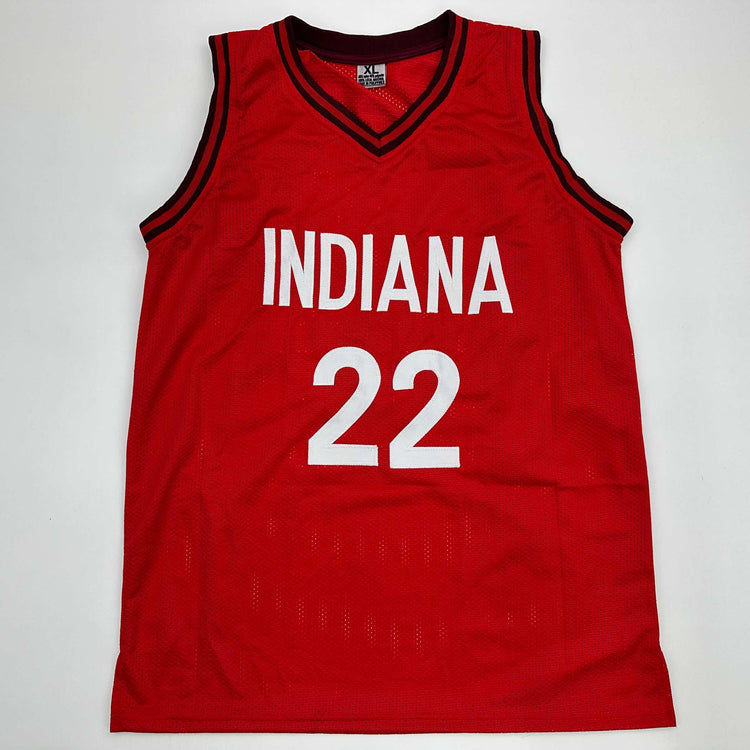 Facsimile Autographed Caitlin Clark Indiana Red Reprint Laser Auto Basketball Jersey Size Men's XL