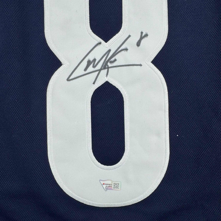 Autographed/Signed Cale Makar Colorado Avs Avalanche Blue Authentic Hockey Jersey Fanatics COA