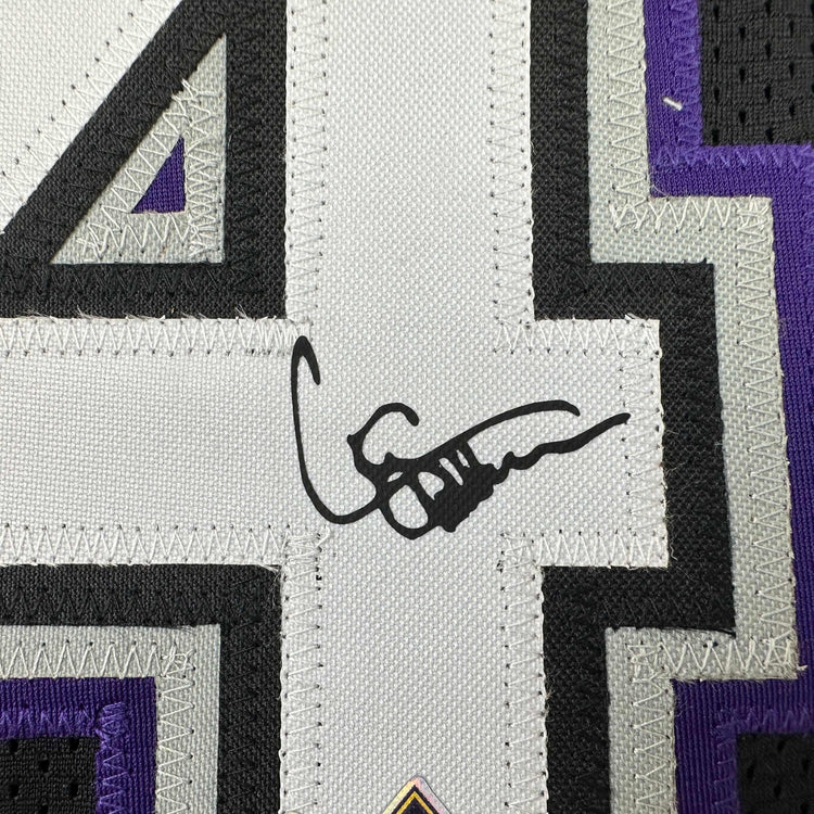 Facsimile Autographed Chris Webber Sacramento Black Reprint Laser Auto Basketball Jersey Size Men's XL