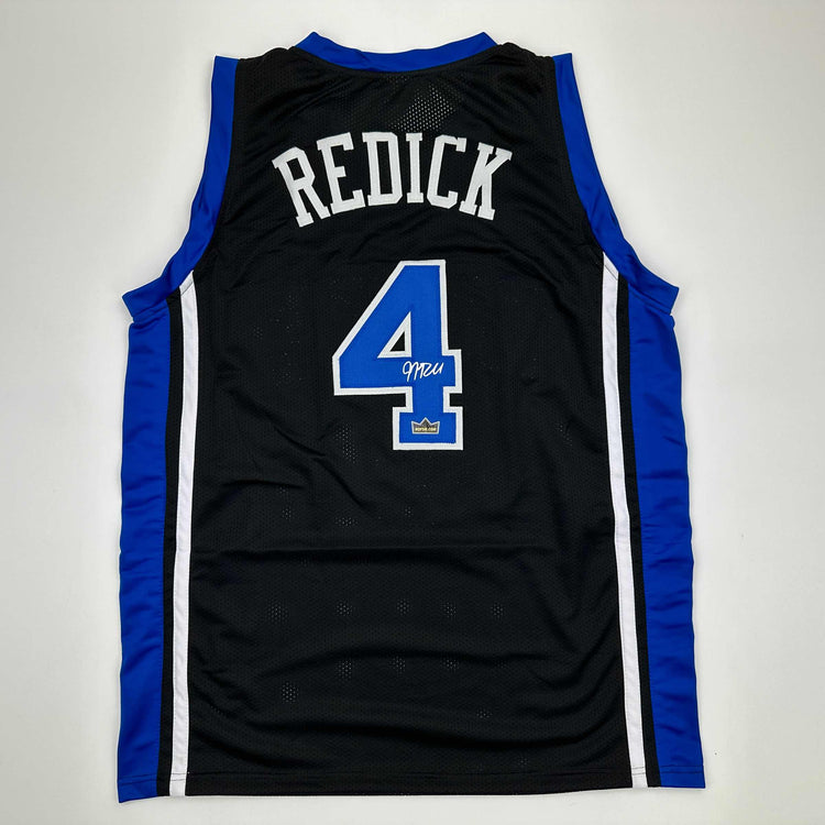 Facsimile Autographed JJ J.J. Redick Duke Black Reprint Laser Auto College Basketball Jersey Size Men's XL