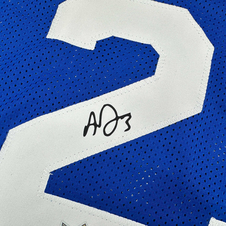Facsimile Autographed Anthony Davis Kentucky Blue Reprint Laser Auto College Basketball Jersey Size Men's XL