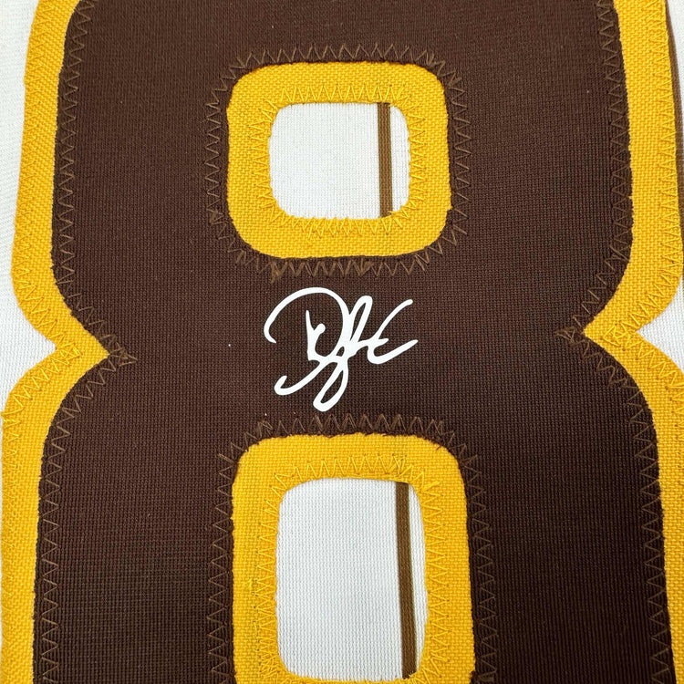 Framed Facsimile Autographed Dylan Cease 35x39 San Diego Pinstripe Reprint Laser Auto Baseball Jersey