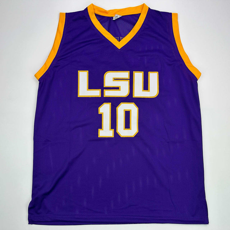 Facsimile Autographed Angel Reese LSU Purple Reprint Laser Auto College Basketball Jersey Size Men's XL