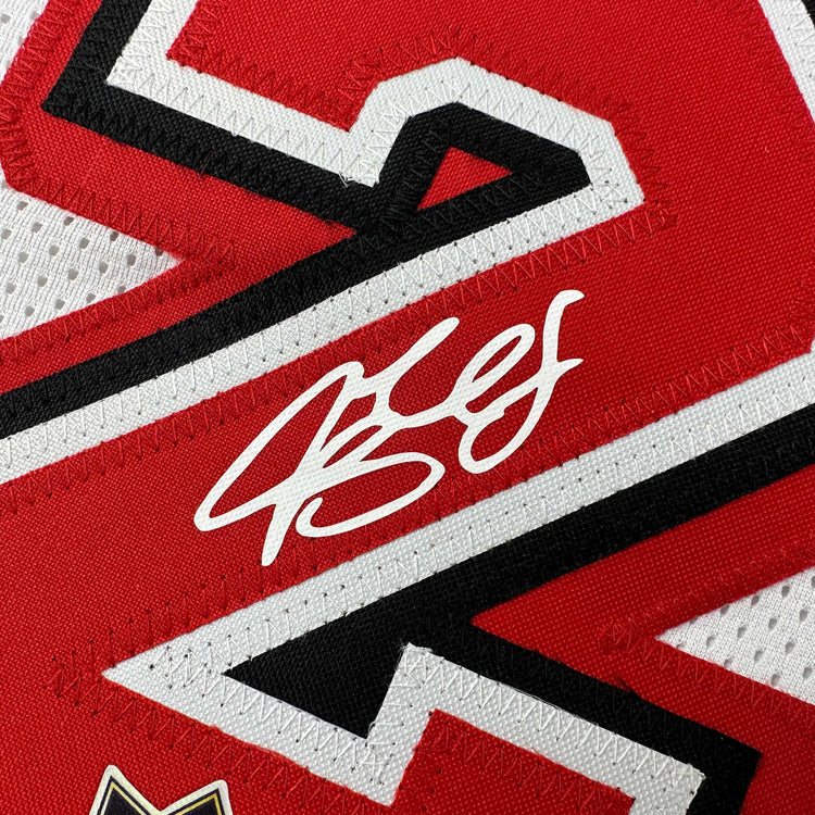 Facsimile Autographed Jimmy Butler Miami White Retro Reprint Laser Auto Basketball Jersey Size Men's XL
