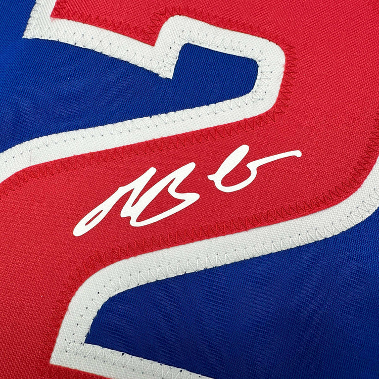 Facsimile Autographed Michael Busch Chicago Blue Reprint Laser Auto Baseball Jersey Size Men's XL