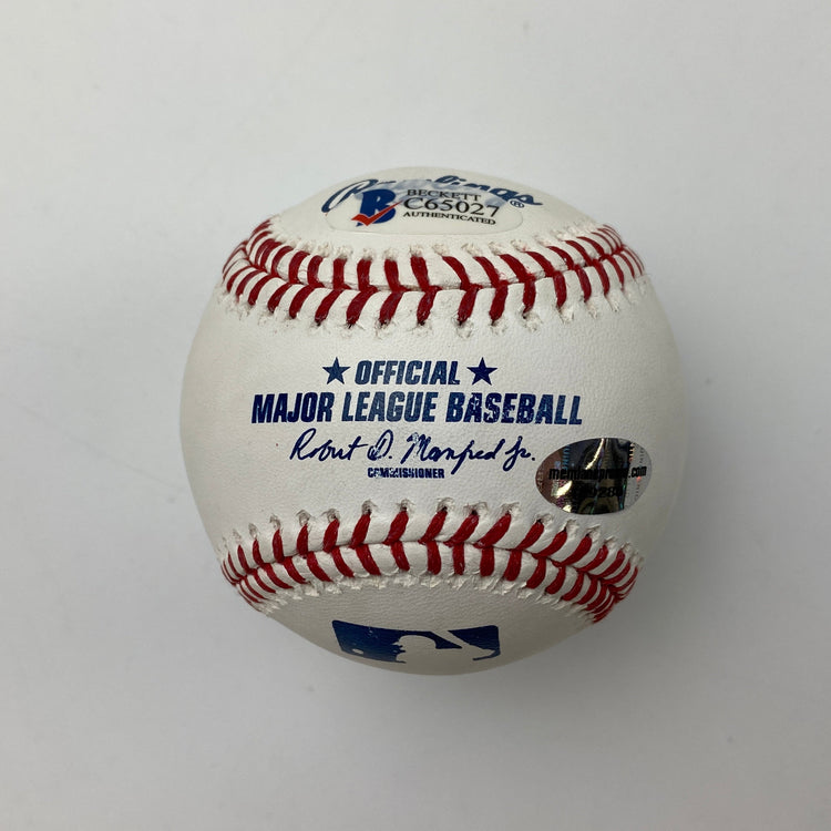 Autographed/Signed Felix Hernandez Rawlings Official Major League Baseball ROML Beckett BAS COA Auto