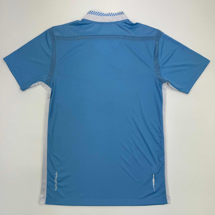 Autographed/Signed Sergio Kun Aguero Manchester City Blue Soccer Futbol Jersey Beckett BAS COA #2