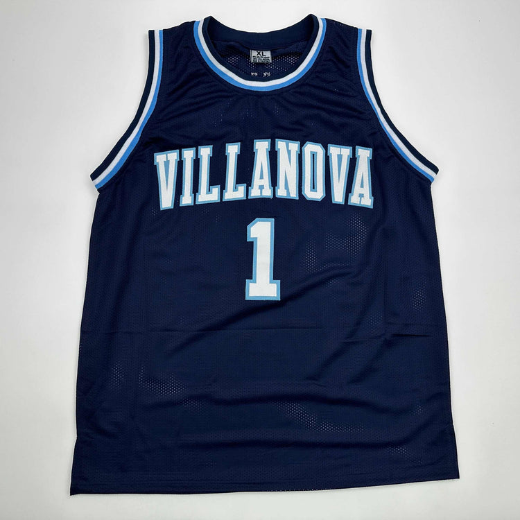 Facsimile Autographed Jalen Brunson Villanova Blue Reprint Laser Auto College Basketball Jersey Size Men's XL