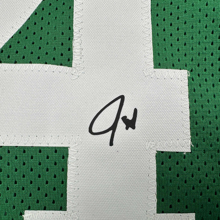 Facsimile Autographed Jrue Holiday Boston Green Reprint Laser Auto Basketball Jersey Size Men's XL