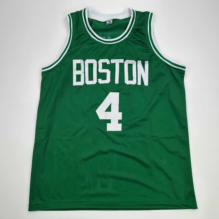 Facsimile Autographed Jrue Holiday Boston Green Reprint Laser Auto Basketball Jersey Size Men's XL