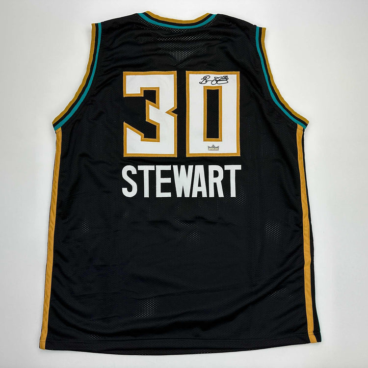 Facsimile Autographed Breanna Stewart New York Black Reprint Laser Auto Basketball Jersey Size Men's XL