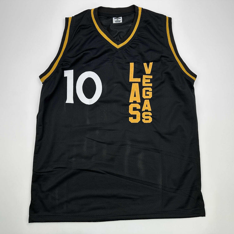 Facsimile Autographed Kelsey Plum Las Vegas Black Reprint Laser Auto Basketball Jersey Size Men's XL