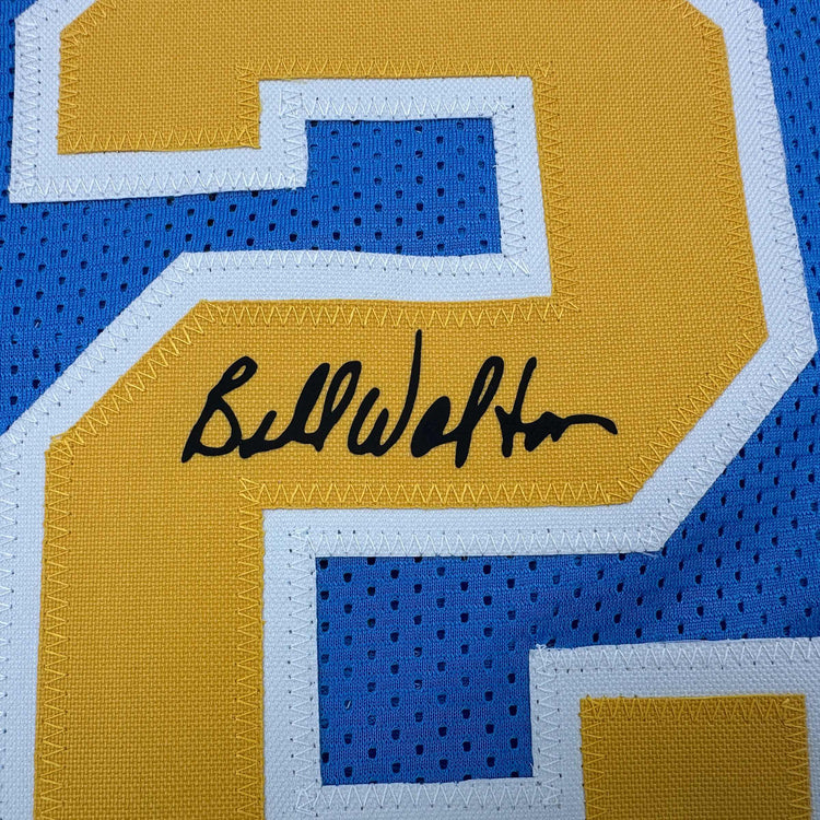 Facsimile Autographed Bill Walton UCLA Blue Reprint Laser Auto College Basketball Jersey Size Men's XL