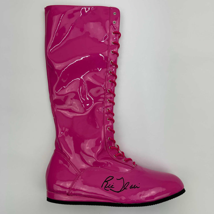 Autographed/Signed Ric Flair Pink WWE WWF Wrestling Boot/Shoe PSA COA