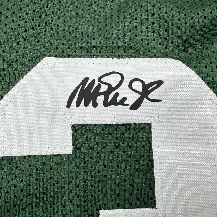 Framed Facsimile Autographed Earvin Magic Johnson 35x39 Michigan State Green Reprint Laser Auto College Basketball Jersey