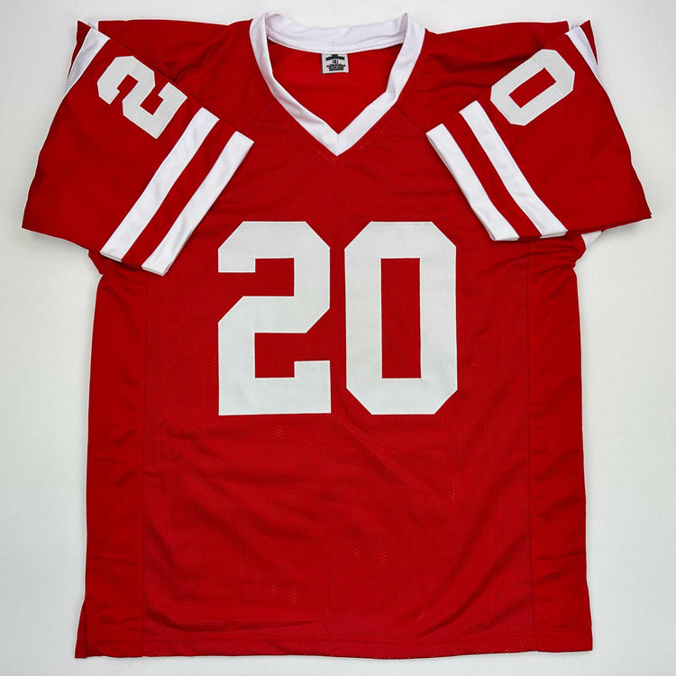 Facsimile Autographed Johnny Rodgers Nebraska Red Reprint Laser Auto College Football Jersey Size Men's XL
