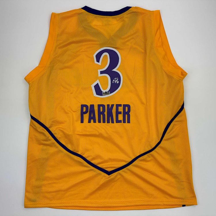 Facsimile Autographed Candace Parker Los Angeles LA Yellow Reprint Laser Auto Basketball Jersey Size Men's XL