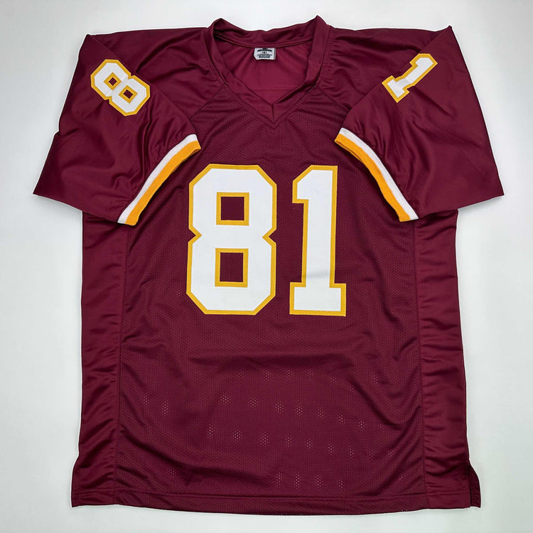 Facsimile Autographed Art Monk Washington Red Reprint Laser Auto Football Jersey Size Men's XL